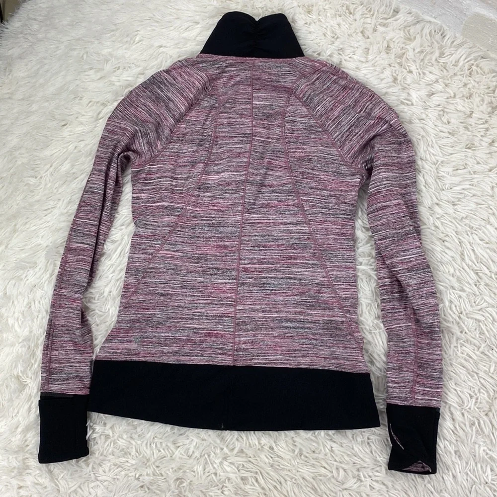 Lululemon Runderful 1/2 Zip Space Dye Camo Berry Rumble Multi / Black